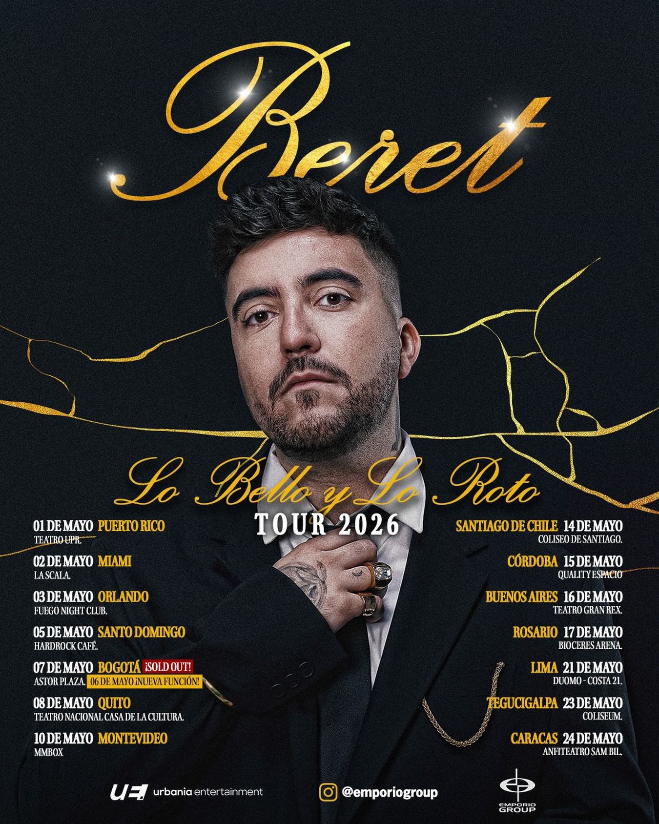 Beret Esperado tour Poster 2026